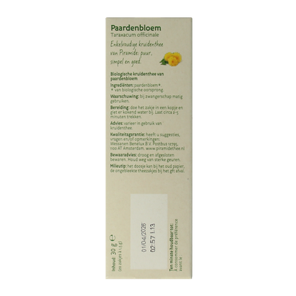 Piramide Paardenbloem thee bio 20.00 Stuks