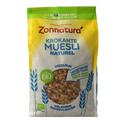 Zonnatura Krokante muesli naturel bio 375 Gram