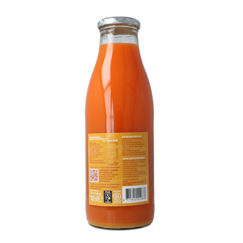 Zonnatura Wortelsap bio 750 Milliliter