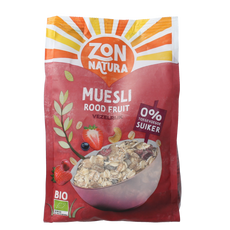Zonnatura Muesli rood fruit bio 375.00 Gram