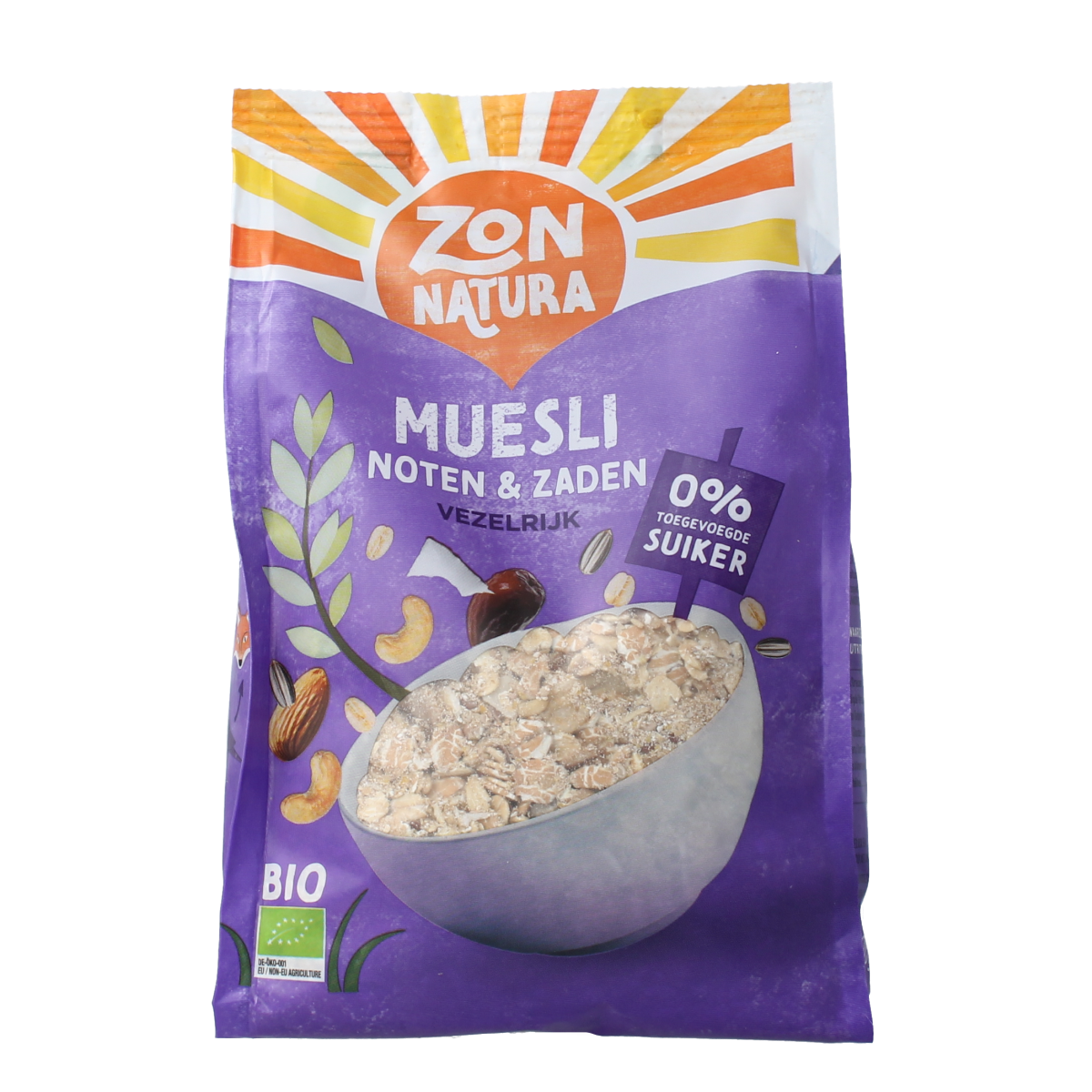 Zonnatura Muesli noten zaden bio 375.00 Gram