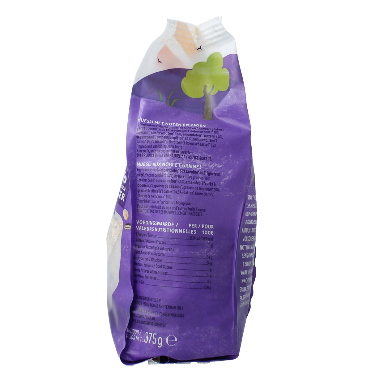Zonnatura Muesli noten zaden bio 375.00 Gram
