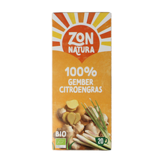 Zonnatura Gember citroengras thee bio 20 Zakjes