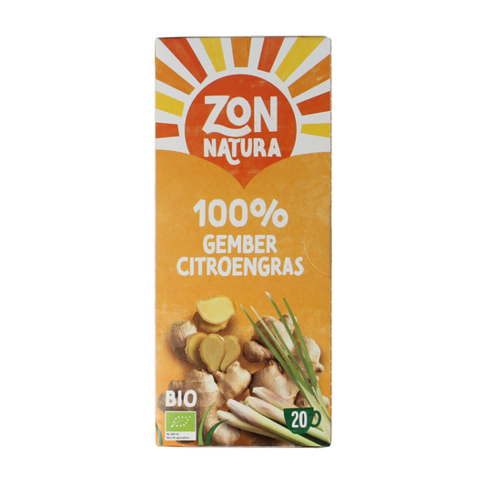 Zonnatura Gember citroengras thee bio 20 Zakjes