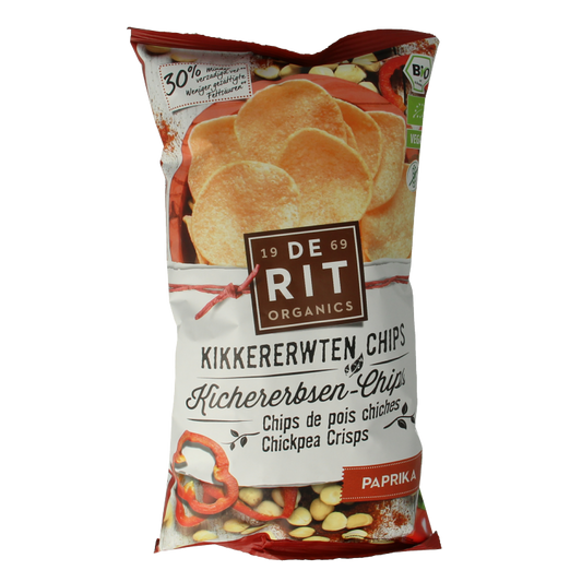 De Rit Kikkererwtenchips paprika bio 75 Gram