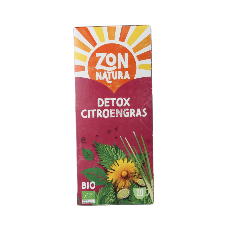 Zonnatura Detox citroengras bio 20 Zakjes