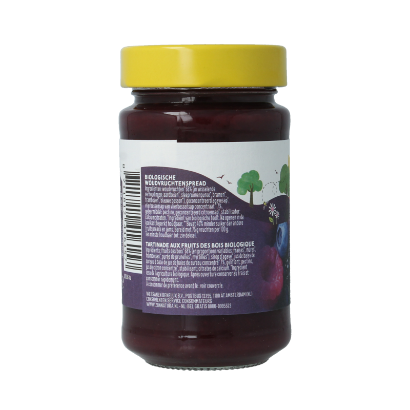 Zonnatura Fruitspread woudvruchten 75% bio 250 Gram