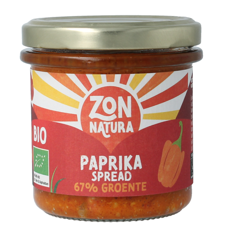 Zonnatura Groentespread paprika bio 135 Gram
