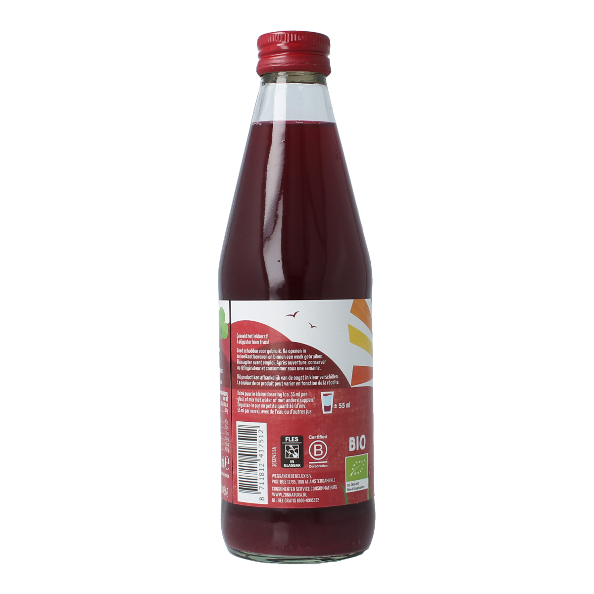 Zonnatura Cranberrysap puur bio 330.00 Milliliter