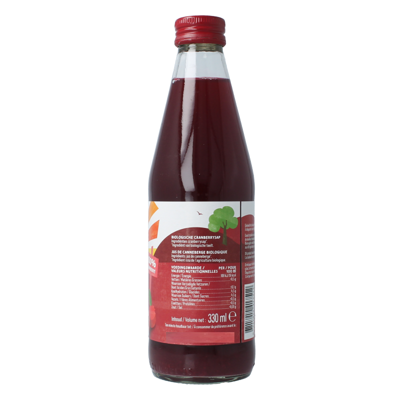 Zonnatura Cranberrysap puur bio 330 Milliliter