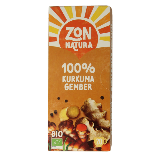 Zonnatura Kurkuma gember 100% thee bio 20.00 Zakjes