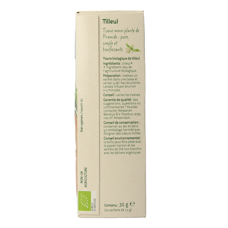 Piramide Lindebloesem thee eko bio 20 Zakjes