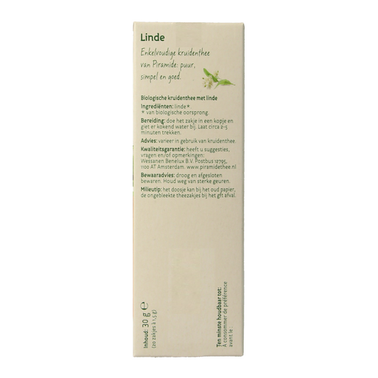 Piramide Lindebloesem thee eko bio 20.00 Zakjes