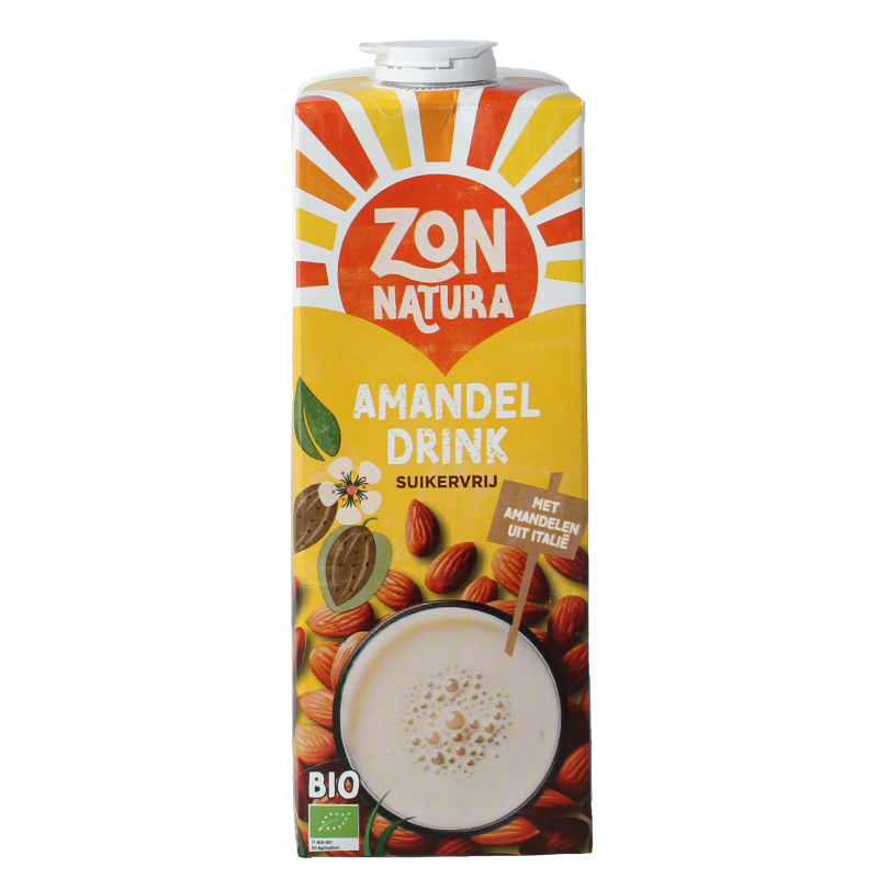 Zonnatura Amandel drink ongezoet bio 1 Liter