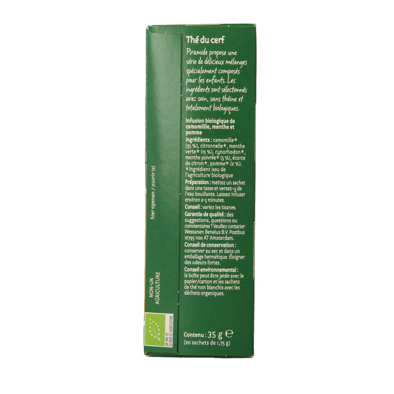 Piramide Hertjes thee eko bio 20 Zakjes