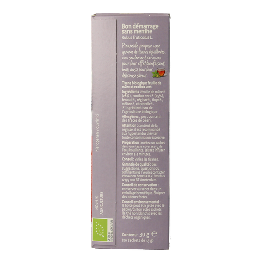 Piramide Frisse start zonder munt thee bio 20 Zakjes