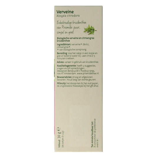 Piramide Verveine thee eko bio 20.00 Zakjes