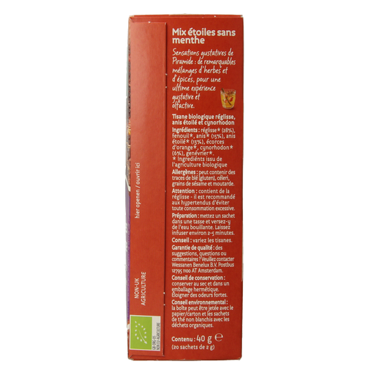 Piramide Sterrenmix zonder munt thee eko bio 20 Zakjes
