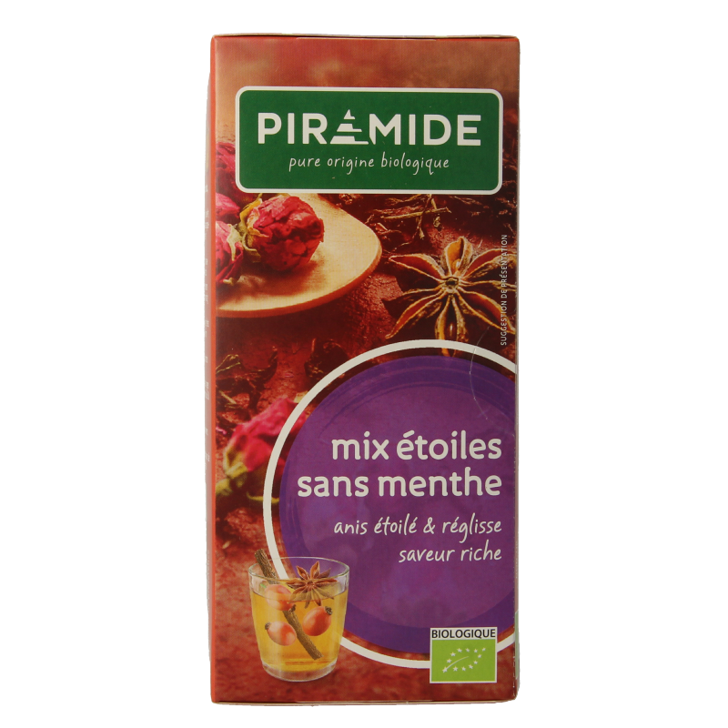 Piramide Sterrenmix zonder munt thee eko bio 20 Zakjes