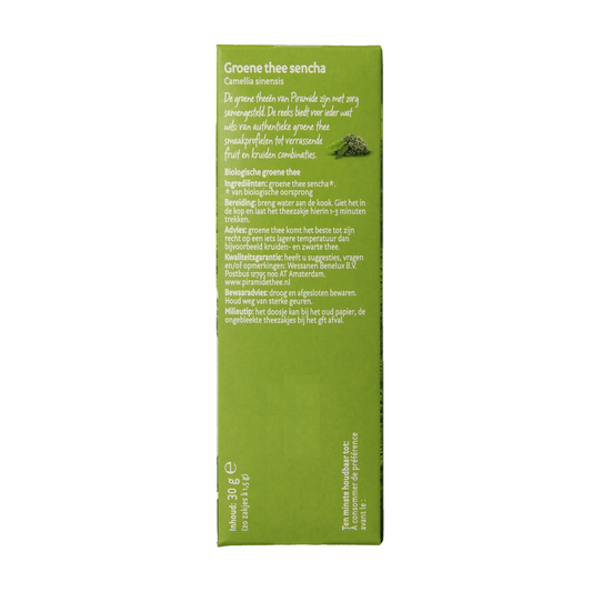 Piramide Groene thee sencha bio 20.00 Zakjes