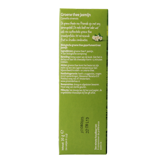 Piramide Groene thee & jasmijn eko bio 20.00 Zakjes