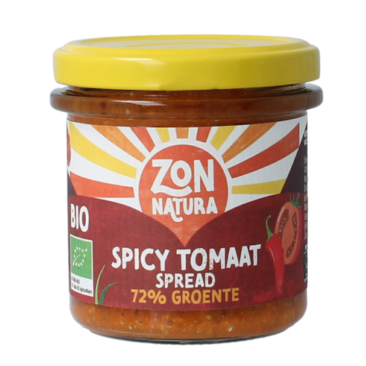 Zonnatura Groentespread spicy tomato bio 135 Gram