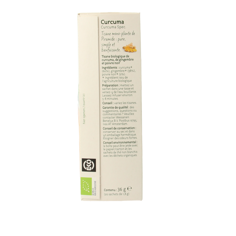 Piramide Kurkuma thee bio 20 Zakjes