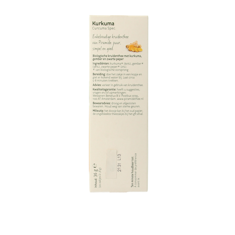 Piramide Kurkuma thee bio 20 Zakjes