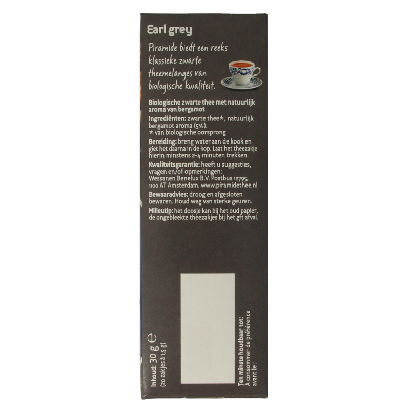 Piramide Earl grey thee eko bio 20 Zakjes