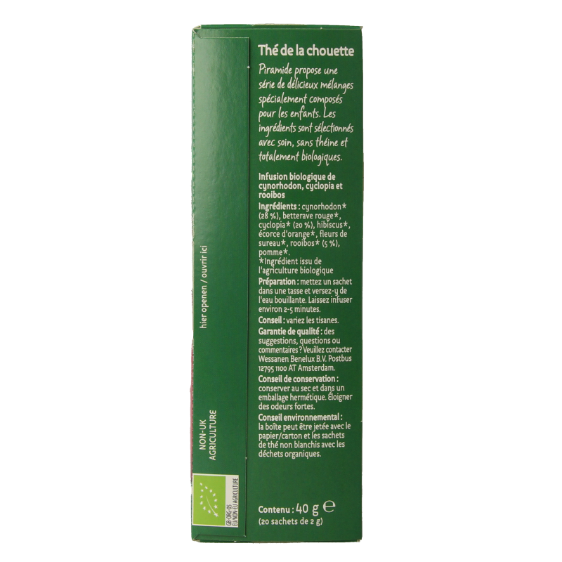 Piramide Uiltjes thee rood eko bio 20 Zakjes