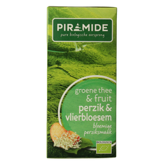 Piramide Groene thee perzik vlierbloesem bio 20.00 Zakjes