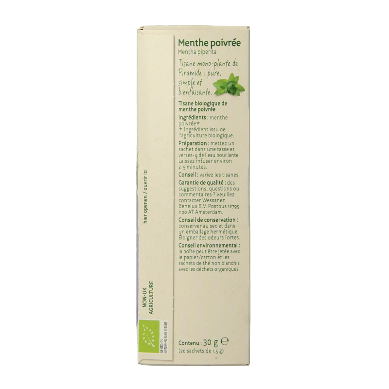 Piramide Pepermunt thee eko bio 20 Zakjes