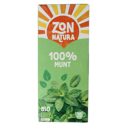 Zonnatura Munt thee 100% bio 20.00 Zakjes