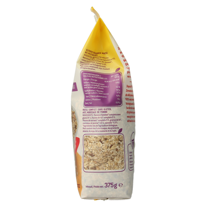 Zonnatura Muesli appel kaneel glutenvrij bio 375 Gram