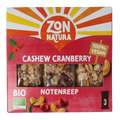 Zonnatura Notenreep cashew cranberry 3x25 gram bio 75.00 Gram