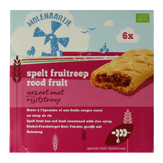 Molenaartje Spelt fruitreep rood fruit bio 180 Gram