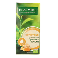 Piramide Oppeppend groene thee gember & curcuma bio 20 Zakjes