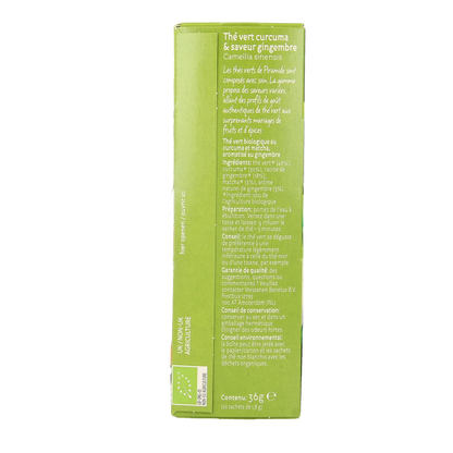 Piramide Oppeppend groene thee gember & curcuma bio 20 Zakjes