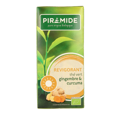 Piramide Oppeppend groene thee gember & curcuma bio 20 Zakjes