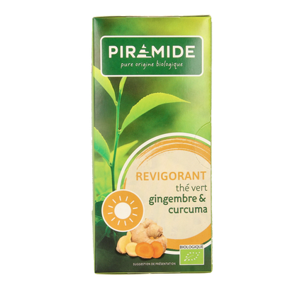 Piramide Oppeppend groene thee gember & curcuma bio 20 Zakjes