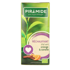 Piramide Verwarmend groene thee sinaasappel & kaneel bio 20 Zakjes