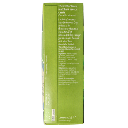 Piramide Immuun groene thee acerola matcha & zwarte bes bio 20.00 Zakjes