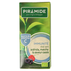 Piramide Immuun groene thee acerola matcha & zwarte bes bio 20.00 Zakjes