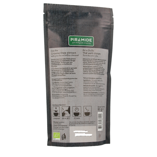 Piramide Groene thee citroen bio 80.00 Gram