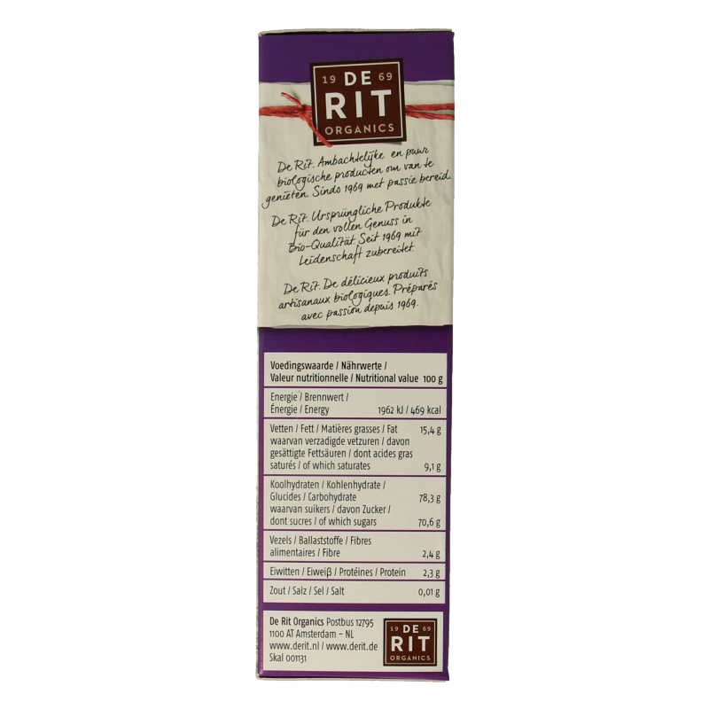 De Rit Chocoreale hagelslag mix bio 225 Gram