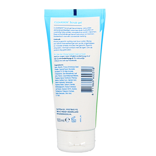 Dr. van der Hoog Clearskin scrub gel tube  100 Milliliter