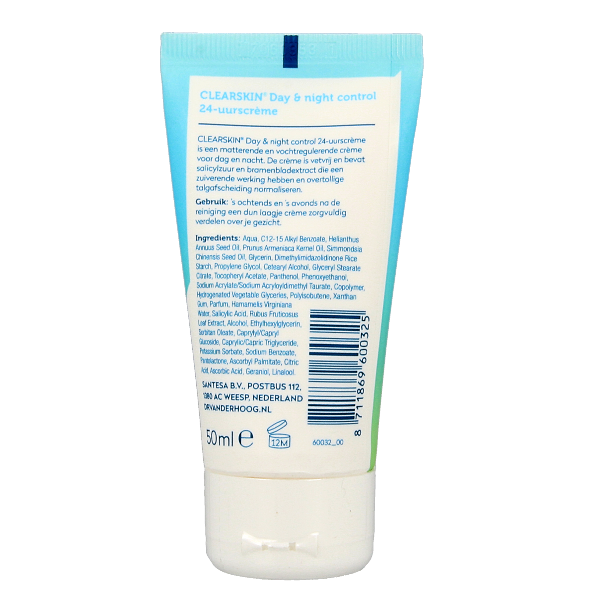 Dr. van der Hoog Clearskin day & night control  50.00 Milliliter