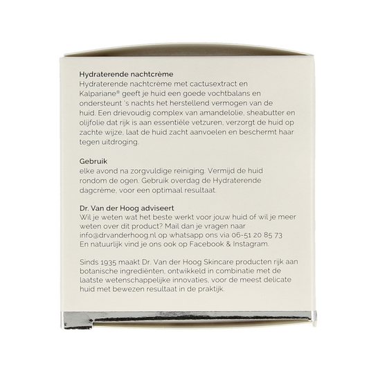 Dr. van der Hoog Nachtcreme hydraterend 50 Milliliter
