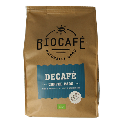 Biocafe Coffee pads caffeinevrij bio 36.00 Stuks