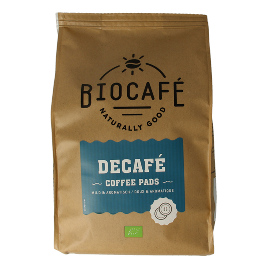 Biocafe Coffee pads caffeinevrij bio 36 Stuks